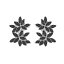 Pendientes flores negras de Salvatore cierre omega 112A0271